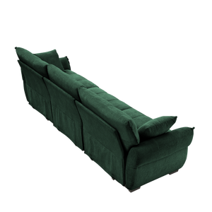 3-Seater Sofa Set with Pillows - Premium Chenille Design