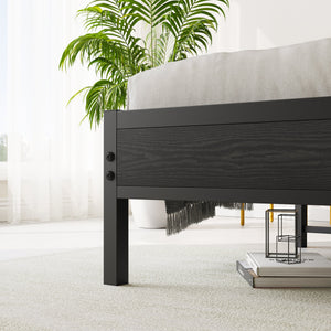 Full Size Bed Frame Storage Headboard with Charging Station