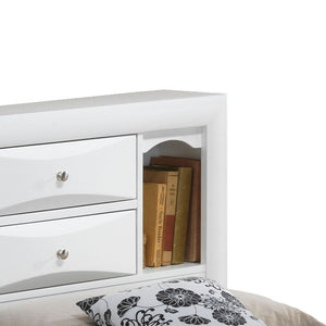 Modern Design Storage Bed With Bookcase Headboard