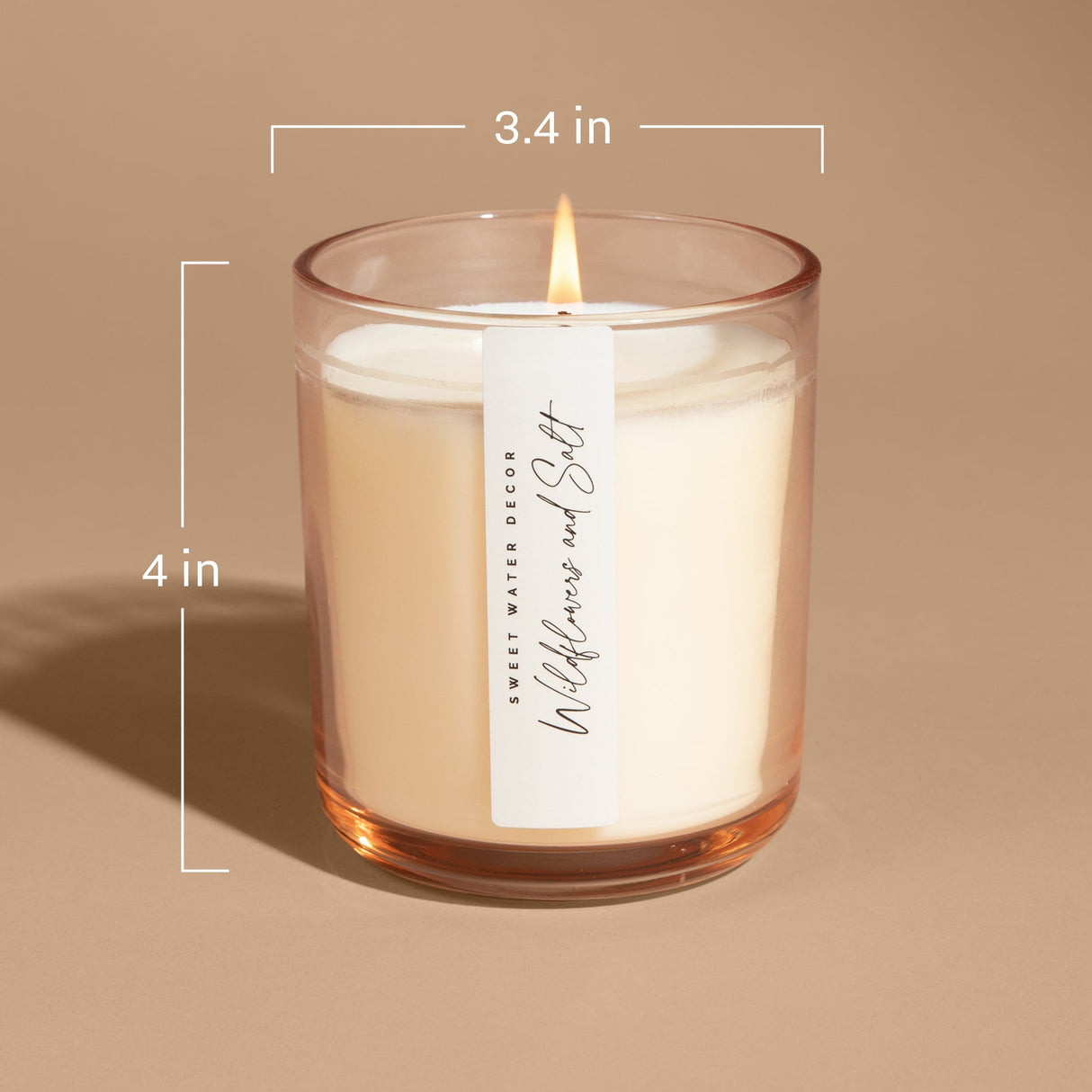 Merry and Bright Soy Candle - Tinted Glass Jar - 12 oz
