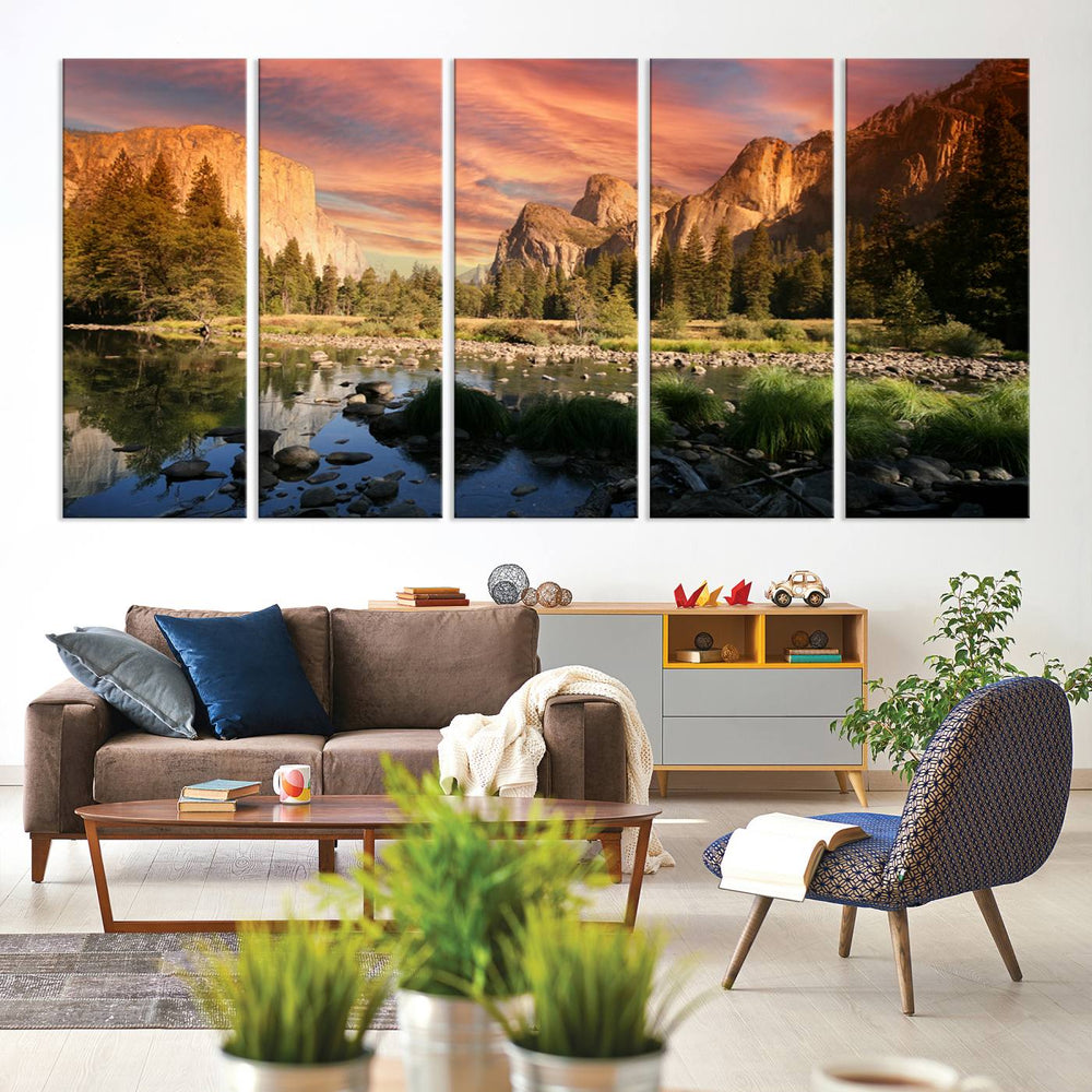 Yosemite Valley Wall Art Canvas Print – El Capitan Sunset