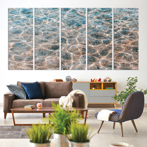 Clear Water Wall Art Canvas Print – Framed Sunlit Ocean