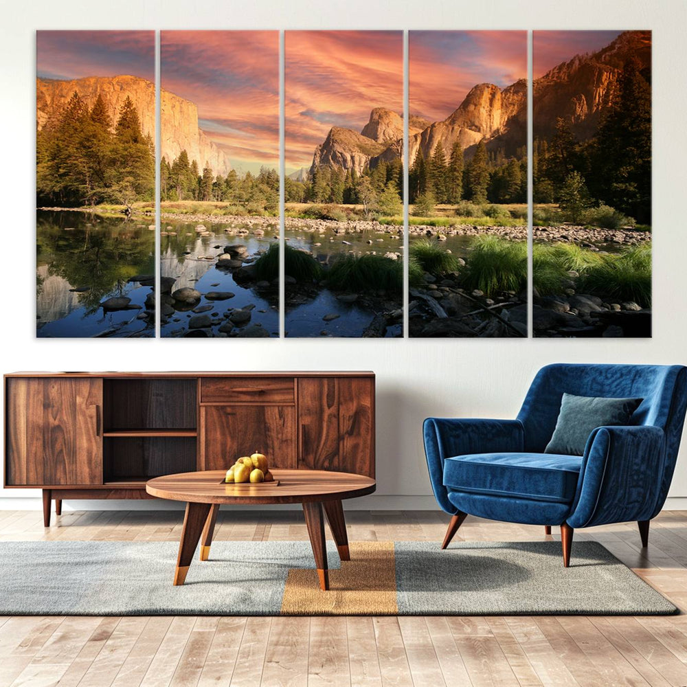 Yosemite Valley Wall Art Canvas Print – El Capitan Sunset