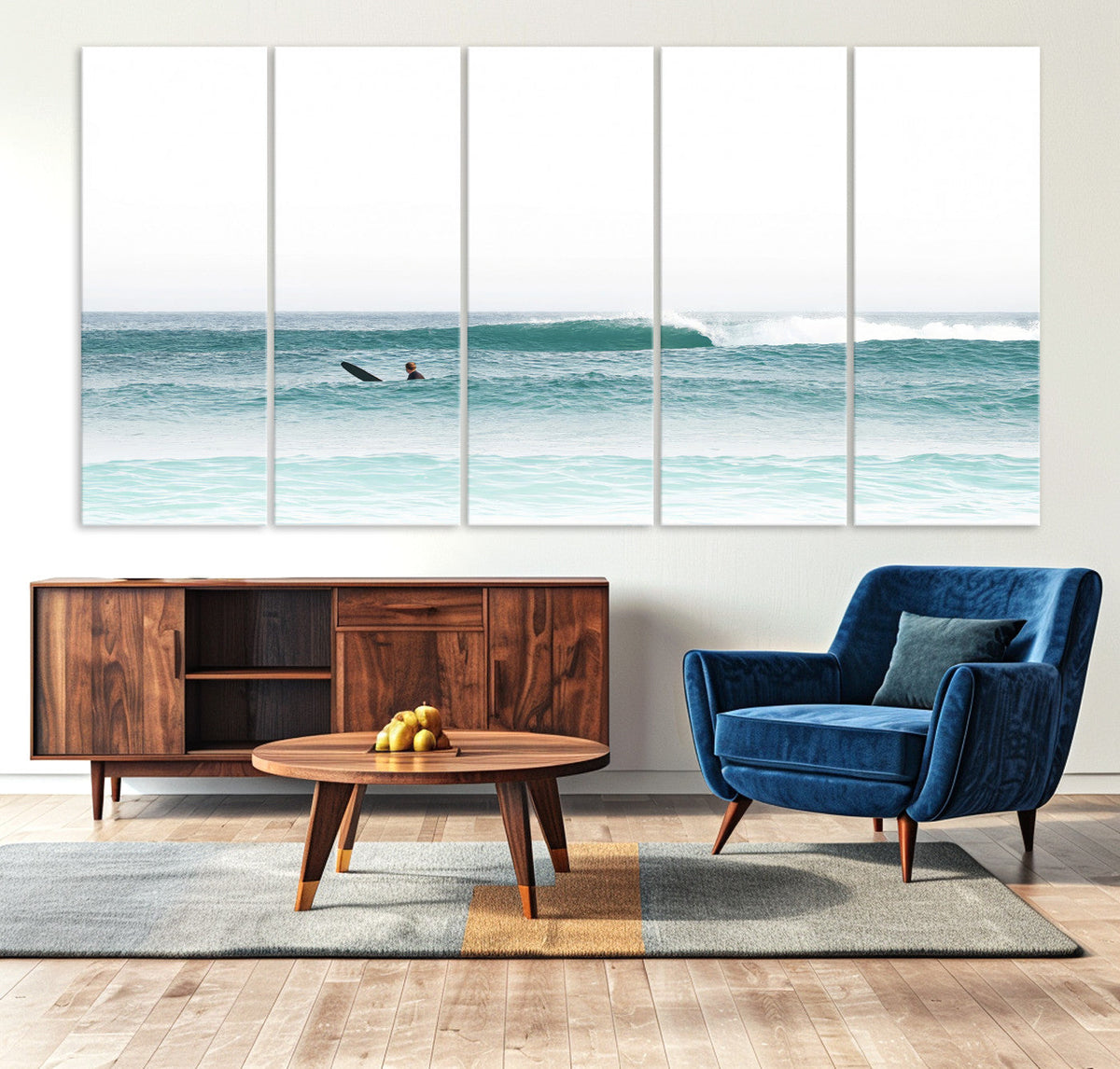 Surfing Wall Art Canvas Print – Framed Ocean Waves
