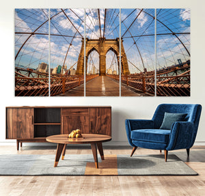 Brooklyn Bridge Manhattan Wall Art Canvas Print