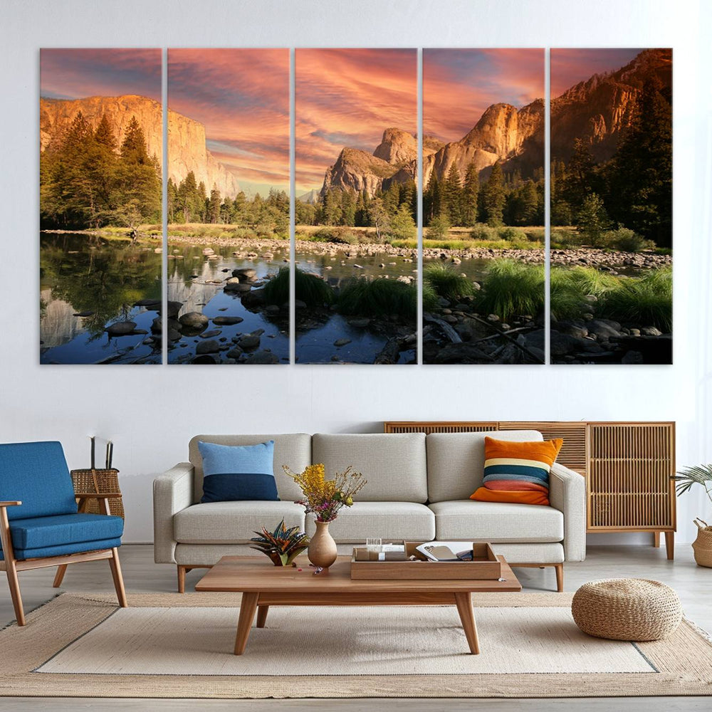 Yosemite Valley Wall Art Canvas Print – El Capitan Sunset