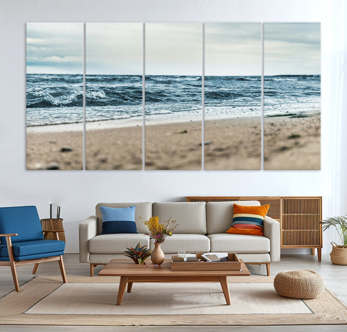 Ocean Wall Art Canvas Print – Moody Coastal Seascape Scene