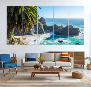 Big Sur Wall Art Canvas Print – Framed California Coastline