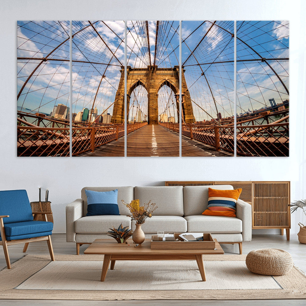 Brooklyn Bridge Manhattan Wall Art Canvas Print