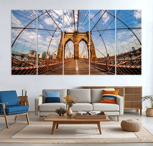 Brooklyn Bridge Manhattan Wall Art Canvas Print