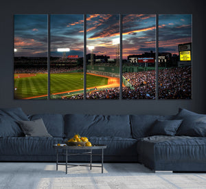 Fenway Park Wall Art Canvas Print | Large Baseball Stadium