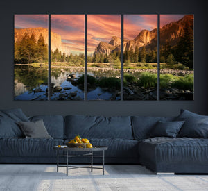Yosemite Valley Wall Art Canvas Print – El Capitan Sunset