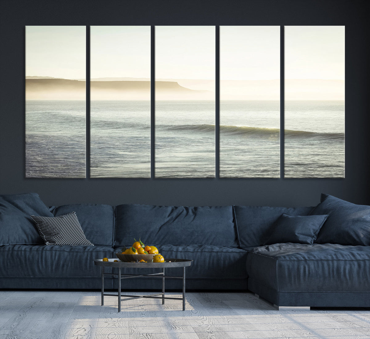 Coastal Cliffs Wall Art Canvas Print – Misty Ocean Seascape