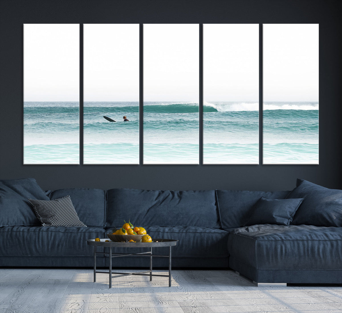 Surfing Wall Art Canvas Print – Framed Ocean Waves