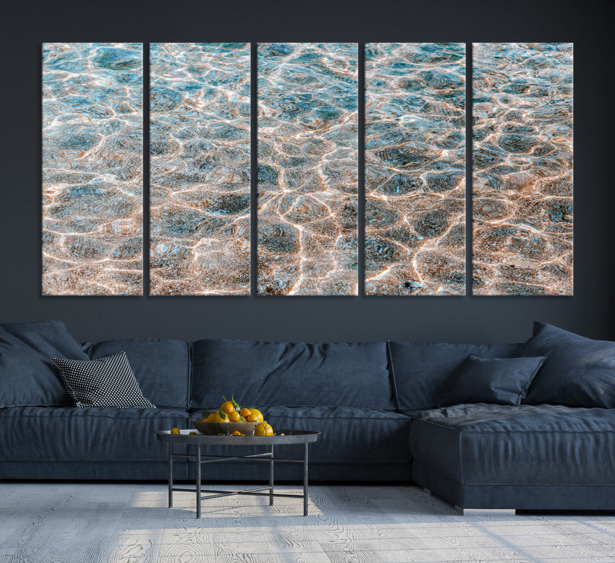 Clear Water Wall Art Canvas Print – Framed Sunlit Ocean