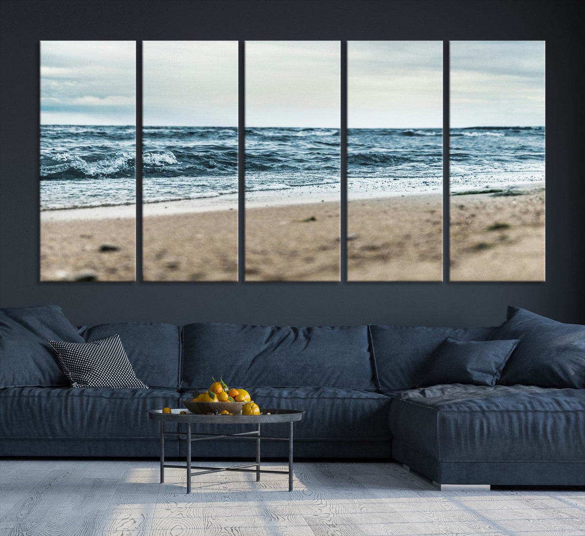 Ocean Wall Art Canvas Print – Moody Coastal Seascape Scene