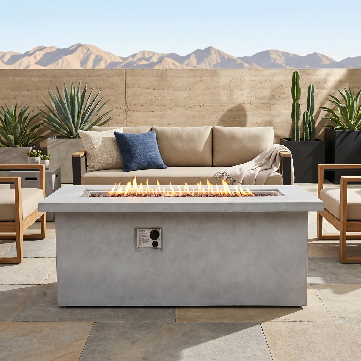 60" Propane Gas Fire Pit Table