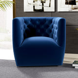 Delaney Velvet Swivel Club Chair