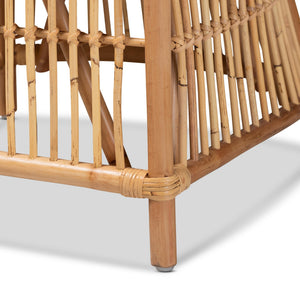 GigaTech Modern Bohemian White Rattan Accent Chair