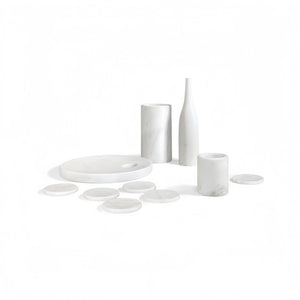 10 Pieces Luxury Natural Marble Dining Room Accessories Set