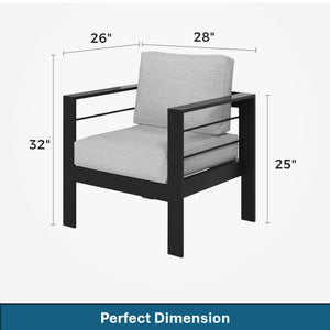 Outdoor Patio Set With All-Weather Thick Cushions