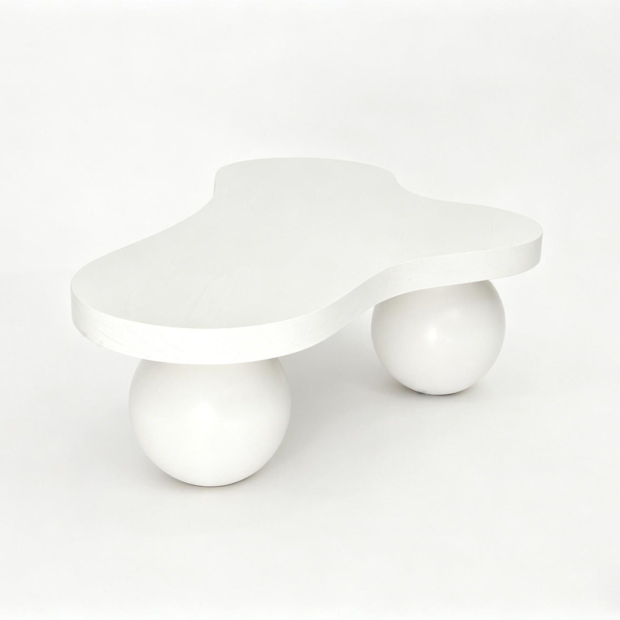 Cloud Shaped Coffee Table With 3 Ball Legs For Living Room