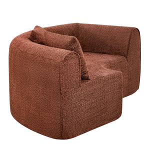 110" Modern Curved L-Shaped Modular Sectional Sofa