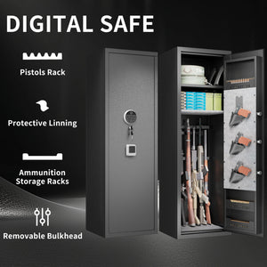 Gun Safe with Fingerprint Access for Rifles and Pistols