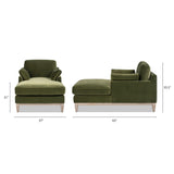Brooding 62" Upholstered Chaise Lounge Chair with Reversible Cushions