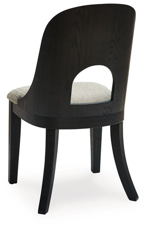 Rowanbeck - Dining Upholstered Side Chair (Set of 2) - Gray / Black