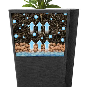 Set of 2 Tall Outdoor Planters 22 Inch