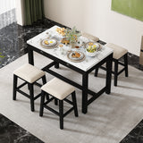 Alexandra Modern Bar Table Set with Hidden Storage Drawers