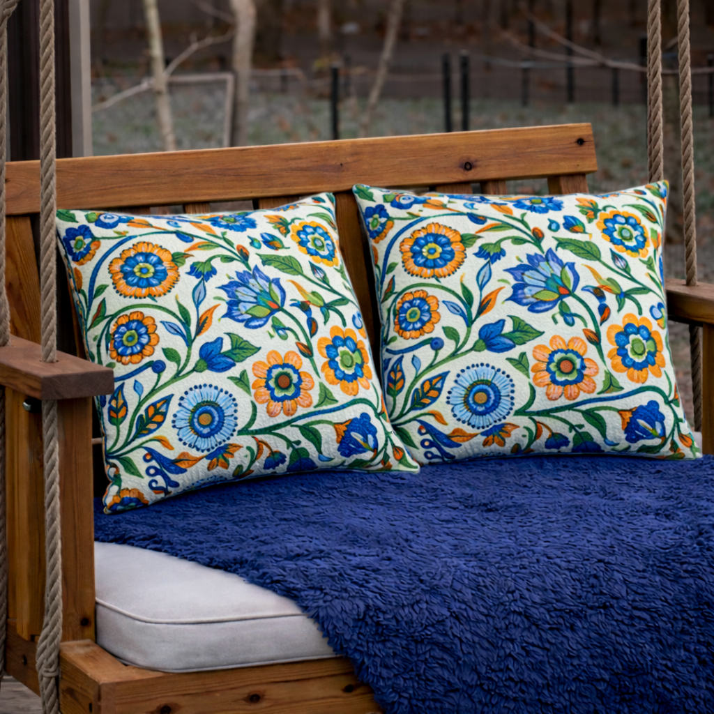 2 Pack Outdoor Pillow Covers - 18x18 Inch