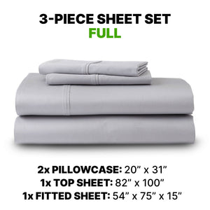 Sheet Set Luxurious Supima Cotton & TENCEL Blend with GhostGrip Bands