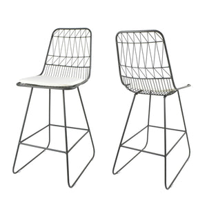 Yearning - Iron Counter Stool With Water Resistant Cushion