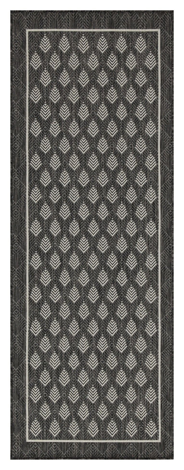Sunshine - 5'3" X 7'3" Indoor, Outdoor Polypropylene Area Rug - Anthracite