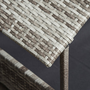 Wicker Dog House Outdoor with Canopy and Water-Resistant Cushion