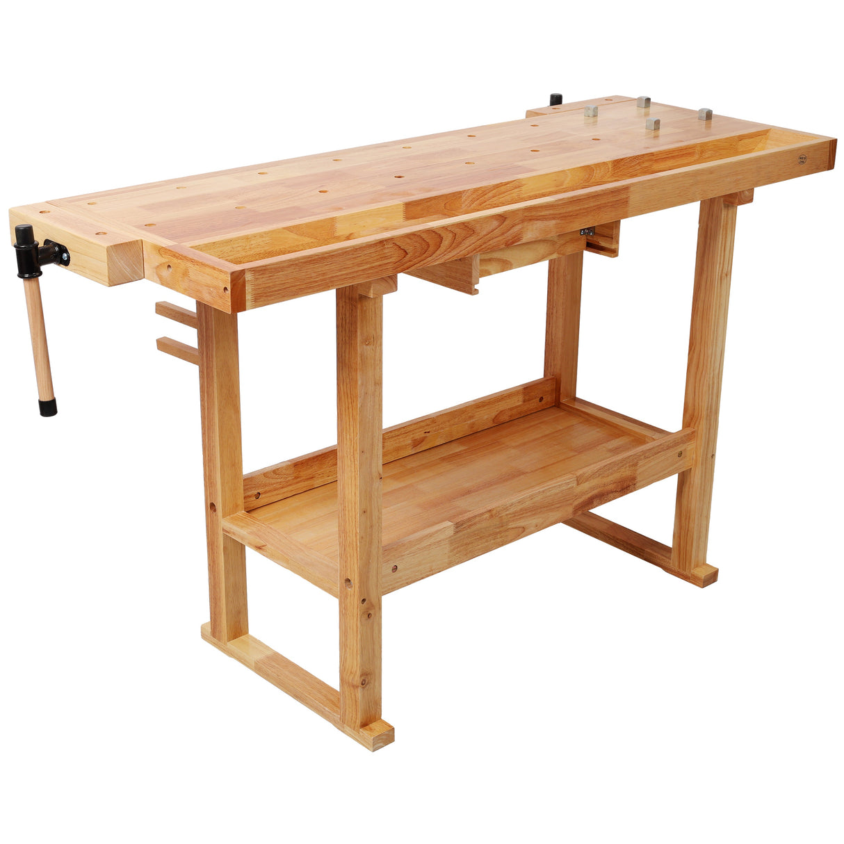 55" Wood Workbench – Heavy Duty with Storage