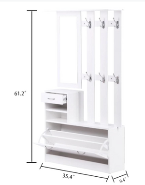 Combination Model Gate Cabinet with Shoe Cabinet & Hang Shelf
