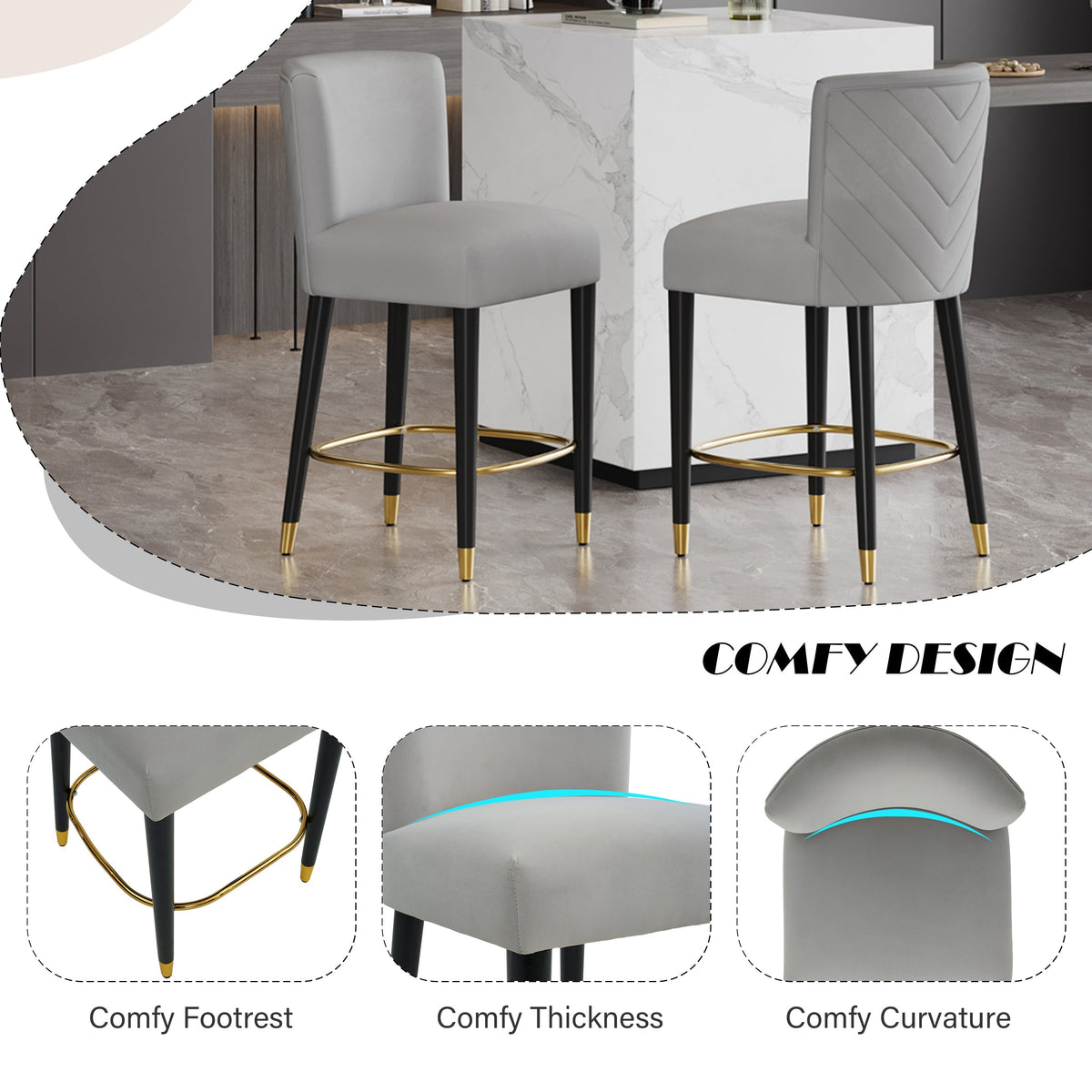 27-Inch Modern Counter Stool