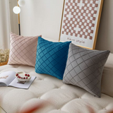 20''x20'' Quilted Velvet Throw Pillow  | 6 Colors – Soft & Stylish Diamond Stitch Design | Modern Couch & Bedroom Accent | Insert Included