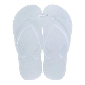 13" Metal Embossed Flip Flops: Strawberry Gingham