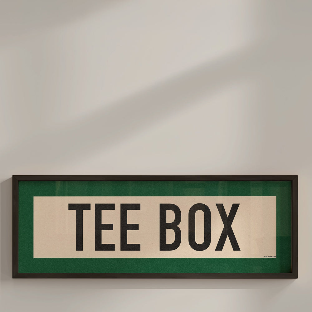 Framed Tee Box Golf Scroll Art
