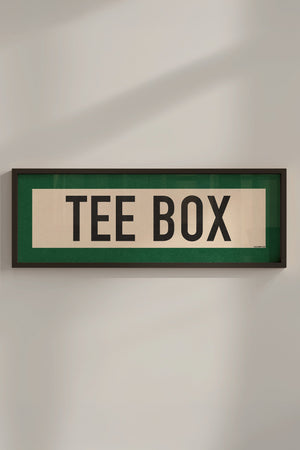 Framed Tee Box Golf Scroll Art