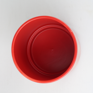 Red & Gold Christmas Ceramic Planter – Festive Holiday Tree Design