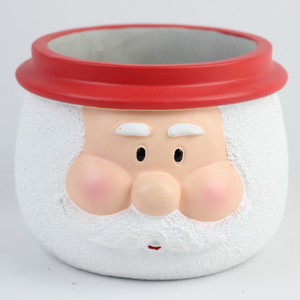 Santa & Snowman Christmas Planters – Festive Cement Holiday Pots
