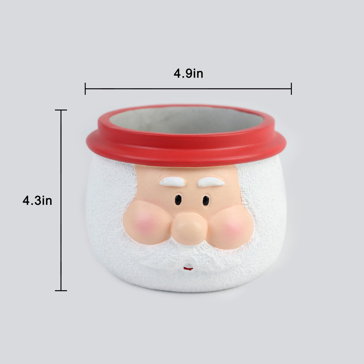 Santa & Snowman Christmas Planters – Festive Cement Holiday Pots