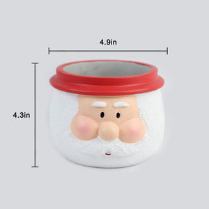 Santa & Snowman Christmas Planters – Festive Cement Holiday Pots