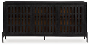 Vallisburg - Accent Cabinet - Black / Natural