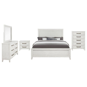 Marielle 5-piece Cal King Bedroom Set Distressed White